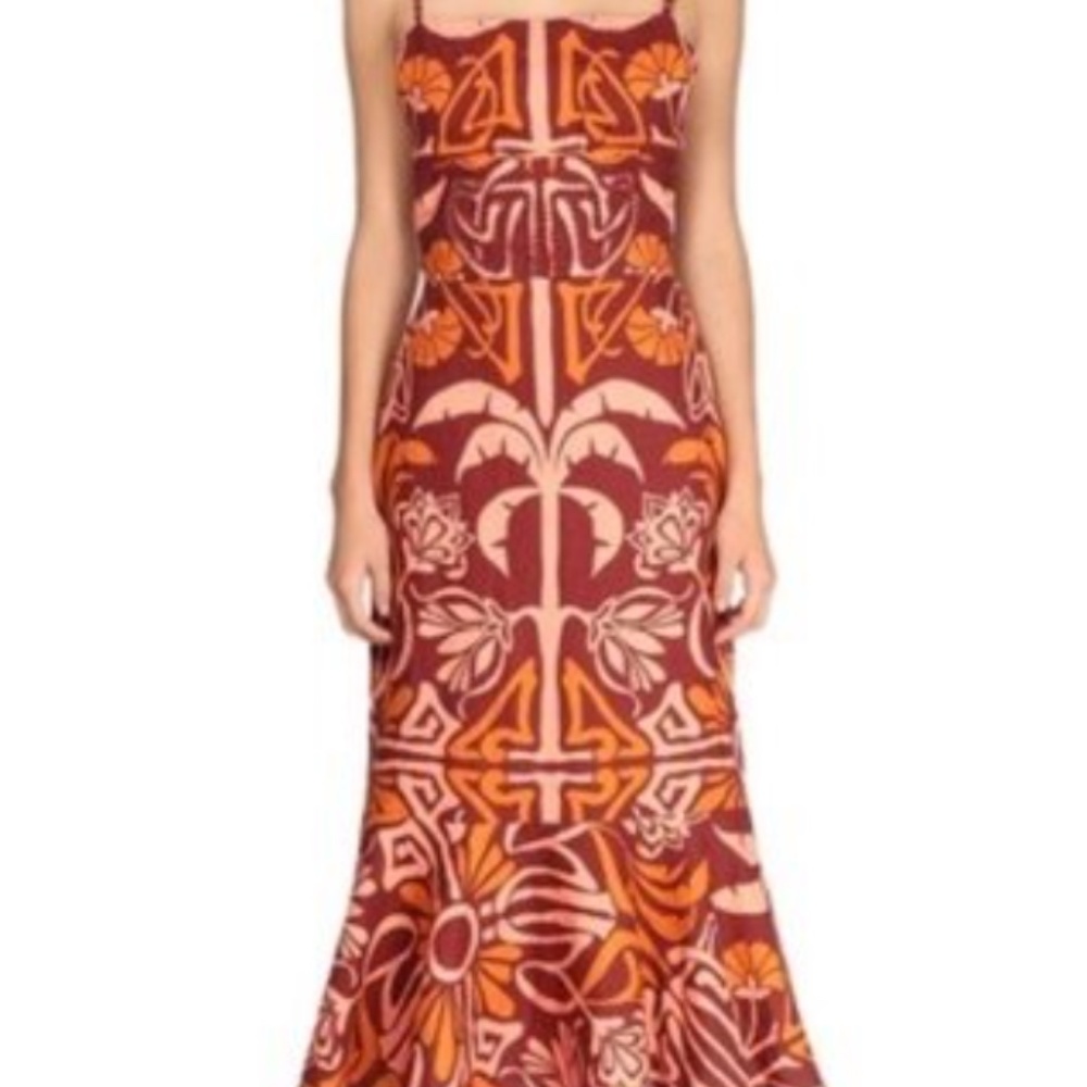 Johanna Ortiz Silent Flame printed linen dress